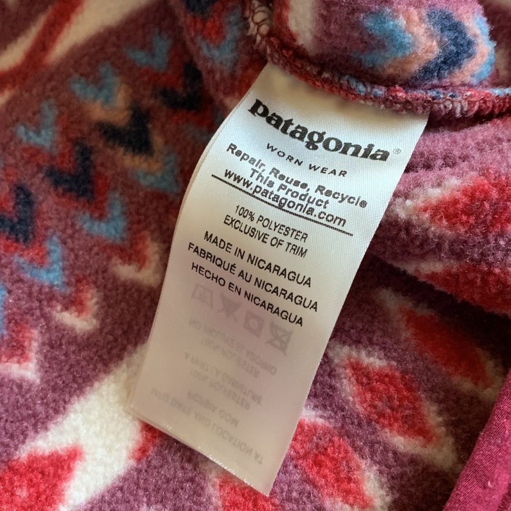 PATAGONIA Kuta Klash Lightweight Snap-T Synchilla Pullover Aztec Size Small - Picture 10 of 14